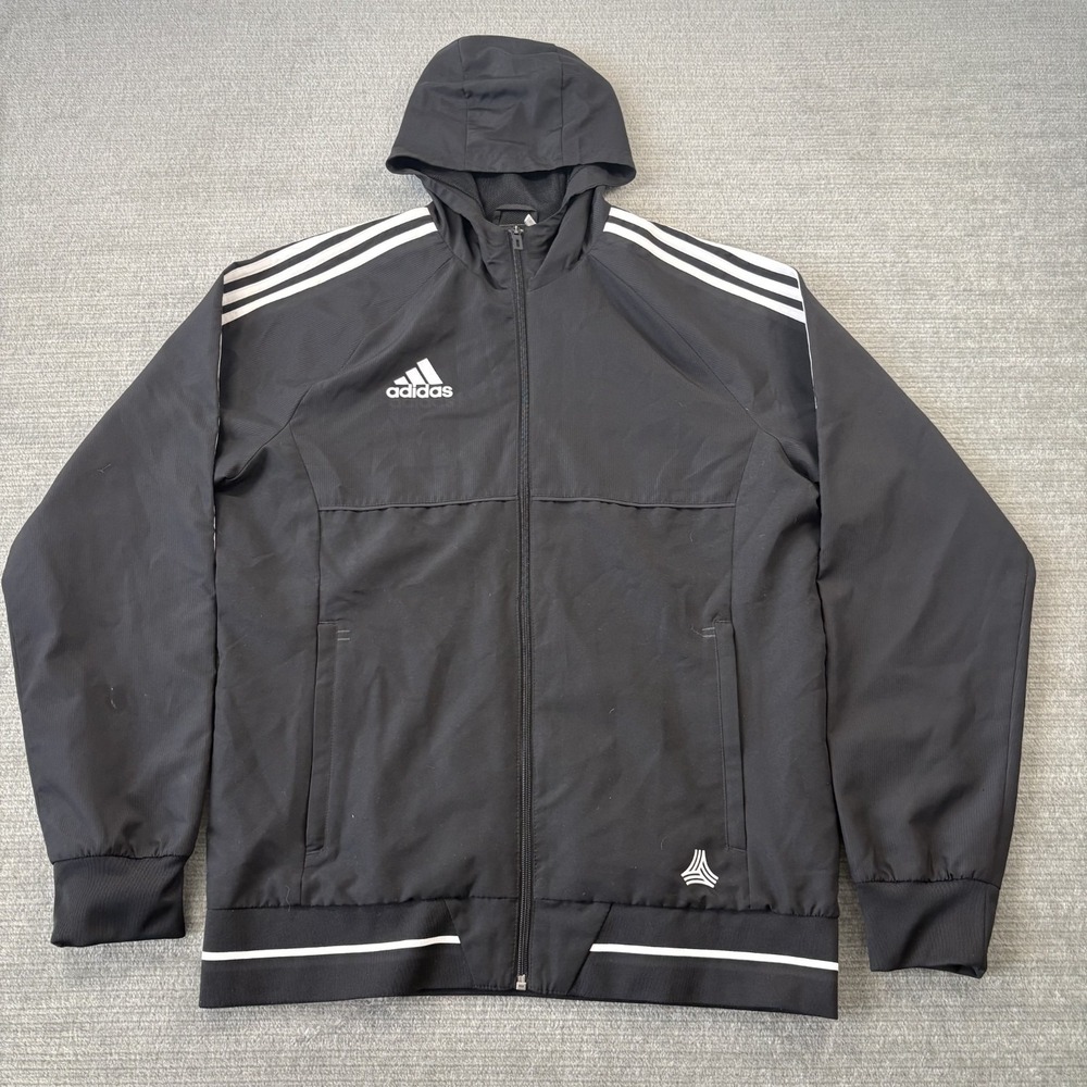 Adidas Jacket Men's M Black Tango Cage Woven Training Soccer Full Zip Climalite